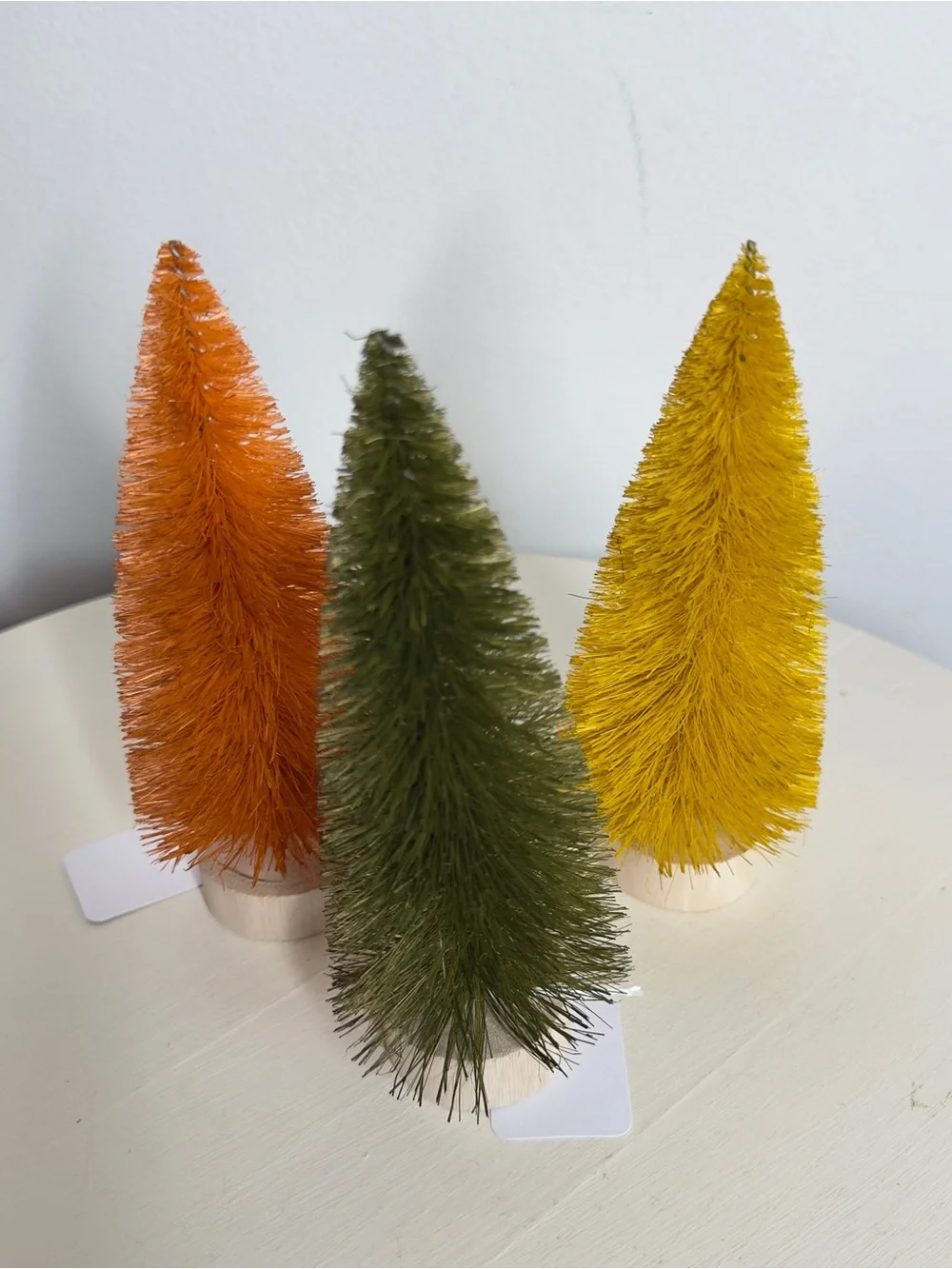 Set of 3 Fall Bottle Brush Trees
